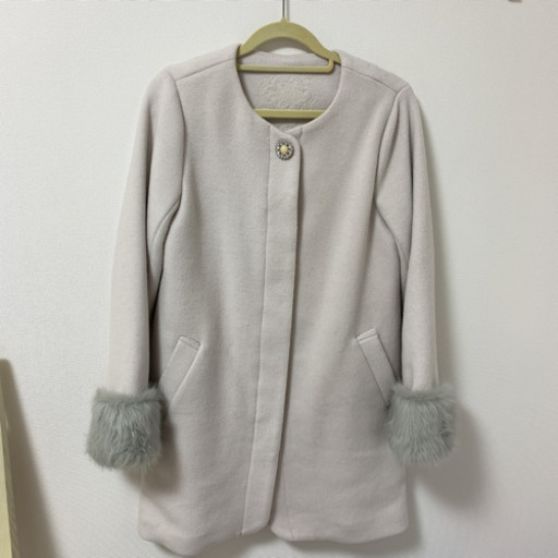 Majestic Legon 袖ファーノーカラーコート Ri7 近江八幡のコート レディース の中古 古着あげます 譲ります ジモティーで不用品の処分