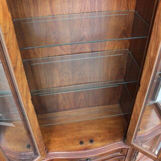 ドレクセル☆アンティーク食器棚☆幅155cm☆高さ203cm☆DREXEL☆飾り棚☆クラシック家具☆インテリア☆G065