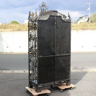 豪華絢爛☆ディスプレイ棚☆グラスラック☆鉄製☆幅107cm☆高さ200cm☆メーカー不明☆インテリア☆クラシック家具☆G066