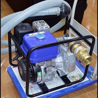 中古美品 ツルミ 排水用エンジンポンプ TEH3-50AG 50mm 防火水槽 水中ポンプ 鶴見製作所