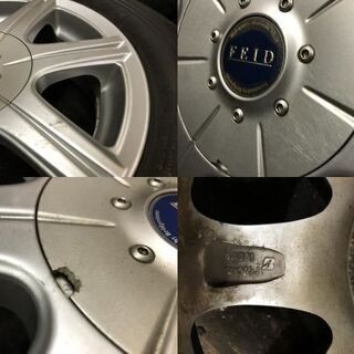 【BS BLIZZAK VRX 165/70R14】スタッドレス【FEID 社外 14インチ 5.5J4HPCD100/114.3+40】バリ溝 パッソ マーチ等　(VTI241) クレジットカード QR決済可能