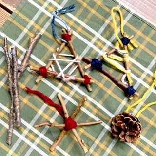【pesa】木の枝や毛糸でクリスマスのオーナメントを作ろう！