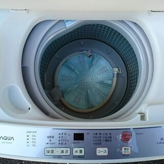 生活家電 【分解クリーニング済み♪】アクア 2018年製 6.0kg 全自動洗濯機