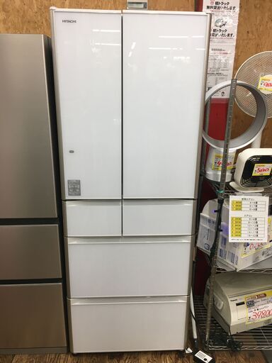 HITACHI 505L6ドア冷蔵庫　R-XG5100G 美品！　今年中自社配達無料