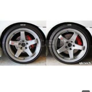 日産 ビッグローターとキャリパーブラケット Z32*R32*S14*S15等に