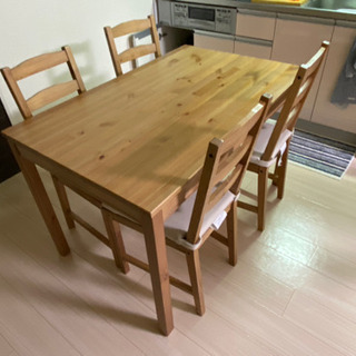 【ネット決済】IKEA ダイニングテーブルセット　テーブル　イス　4脚