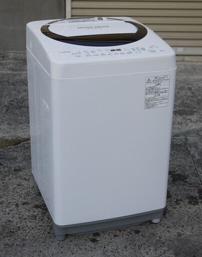 東芝 全自動洗濯機 6.0kg マジックドラム AW-6D3M(T) ブラウン 静音DDインバーター Ag+抗菌水 風乾燥 槽クリーン ふろ水ポンプ付 16年製