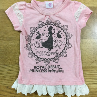 【ネット決済・配送可】【子供服】ディズニーTシャツ・100cm・女の子