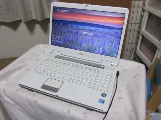 富士通 FM-V　AH55/DC  Core i5  M480 デュアルコアCPU、15.6型液晶、Windows10 Home 64bit、HDD 750GB、メモリ4 GB、無線・有線LAN、HDMI、DVD・CD、MS Office365(ver2016)インストール済。