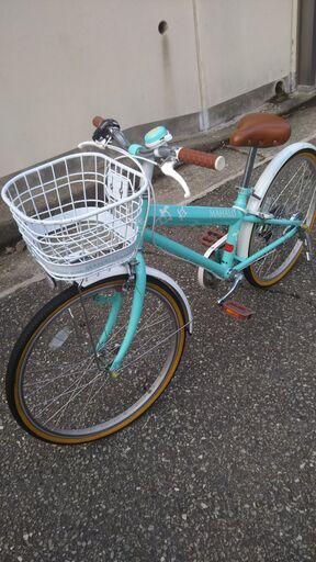 自転車　子供用　２２インチ　マハロC ライトグリーン 外装6段変速 22型 子供用自転車