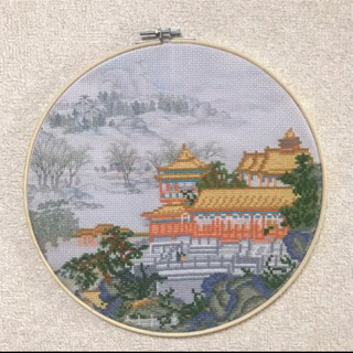 手作り　壁掛け画　中国風景画　3枚セット