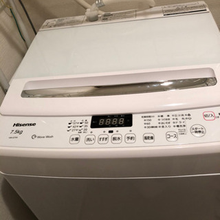 洗濯機　2019年製　ハイセンス　7.5kg
