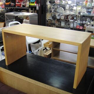 無印良品　コの字の家具　ローテーブル　ミニテーブル　木製　シェルフ　棚