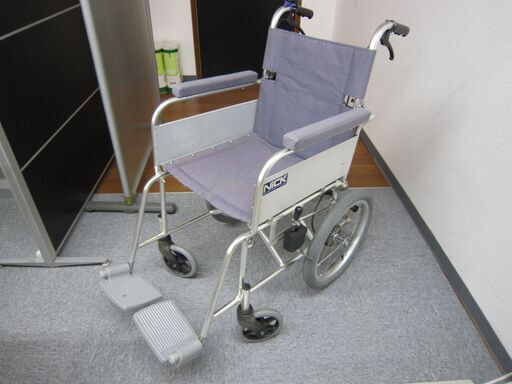 【中古】　車椅子 NICK製　介助式　（薄紫色）