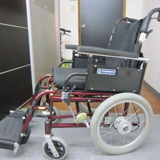 【中古】　車イス　カワムラ製　（黒）介助式