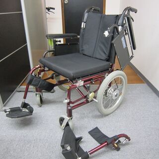 【中古】　車イス　カワムラ製　（黒）介助式