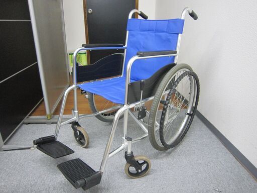 【中古】　車イス　マツナガ製　自走式（青）