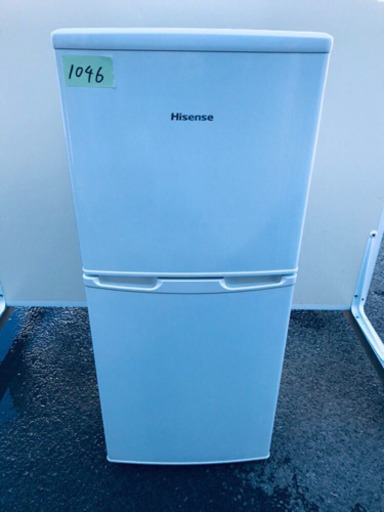 1046番 Hisense✨2ドア冷蔵庫✨HR-B106JW‼️