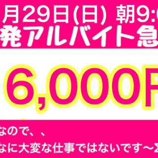 11月29日限定バイト「6,000円」どなたか助けて下さい〜。・...