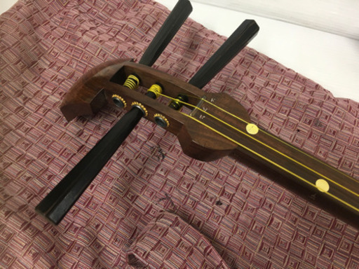 SOLD！初心者用◇長唄 三味線◇細棹 紫壇 長袋／バチ／駒付き 和楽器