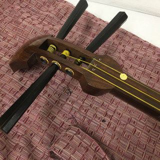 SOLD！初心者用◇長唄 三味線◇細棹 紫壇 長袋／バチ／駒付き
