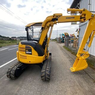 コマツ　PC30UU-5　ミニ油圧ショベル　3ｔクラス　ユンボ　小旋回　倍速　ロングアーム　建設機械