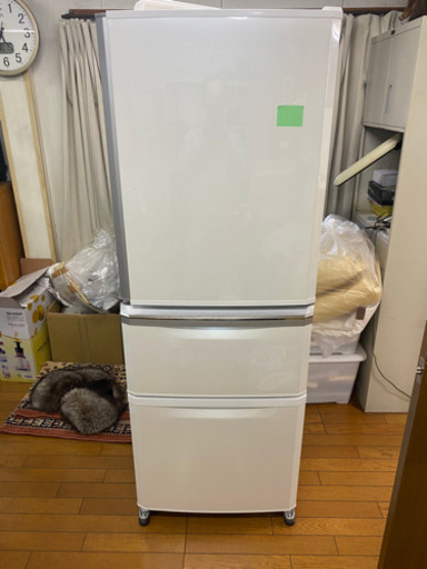 【送料込み】三菱ノンフロン冷凍冷蔵庫 MR-C34C-W形 タイ製 2017年製