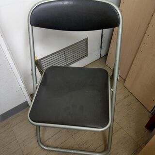 パイプ椅子(黒茶)
