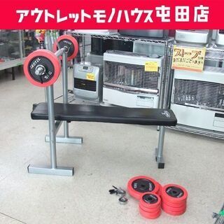 アイロテック FIGHTING ベンチ ダンベル バーベル.ウェイトセット売り