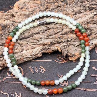 ネックレス 数珠 本翡翠 氷ヒスイ 氷種三色 誕生日プレゼント 本物保証5