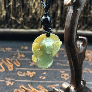 福袋 ネックレス 金蟾 本翡翠 氷ヒスイ 黄色と緑色 誕生日プレゼント