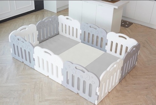カラズ ベビーサークル 140×200 扉付き 10枚 ドア付セット マット