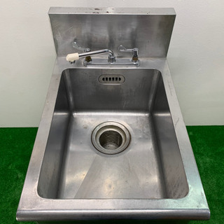 業務用 ステンレス 1層シンク流し台 蛇口付き W500xD750xH850mm