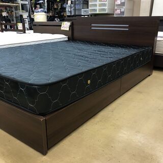 ダブルベッド　マットレスつき　ボイルコイルマットレス