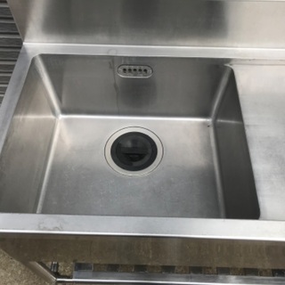ステンレス製 1槽シンク 一槽水切付シンク BSM1-126R 1200×600×800 シンク 流し台 飲食店 店舗