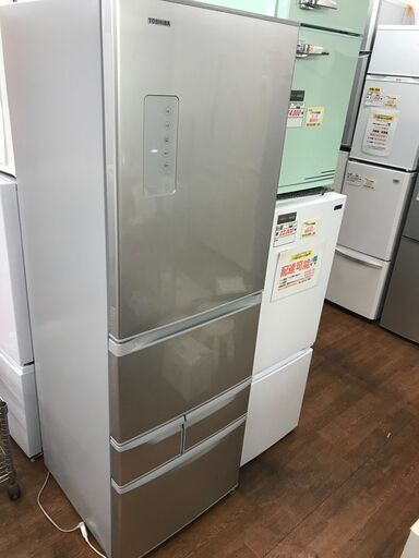 【リサイクルショップどりーむ天保山】3803　5ドア冷蔵庫　東芝　2015年製　426L　製氷OK　GR-H43G　美品　{3か月保証付き｝ 28000円