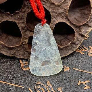 福袋 ペンダント ワンちゃん 犬 本翡翠 氷ヒスイ 透明色 誕生日
