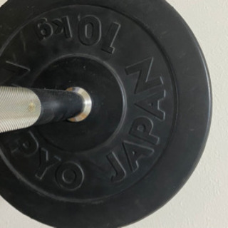 ベンチプレスアイロテックレギュラーバーベルシャフト&NIPPYOラバープレートセット69kg