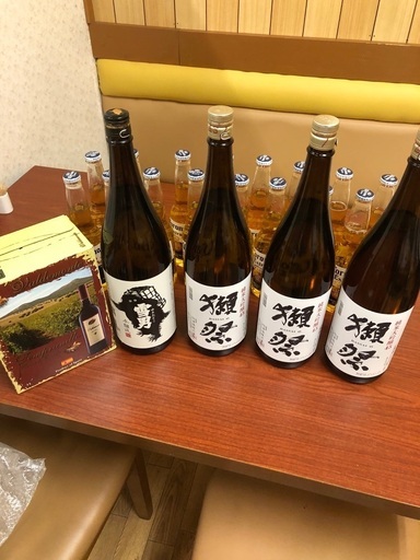 獺祭　純米大吟醸　一升瓶3本＋コロナビール16本＋日本酒1本＋ワイン3ℓ
