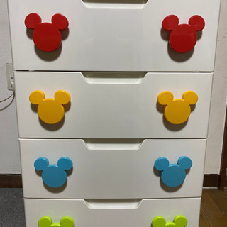 ミッキー4段プラチェスト収納子供ディズニータンス テッツァン 断捨離中 麻生の収納家具 タンス 衣類収納 の中古あげます 譲ります ジモティーで不用品の処分