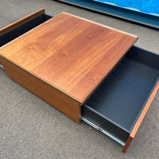 ACTUS アクタス リビングテーブル センターテーブル 茶 引き出し付き 中古品