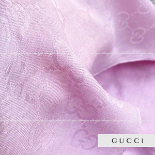 美品 GUCCI ストール 総柄 ピンク