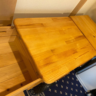 ラジオフライヤー木枠付きワゴン＋自作ボックスとテーブル付き
