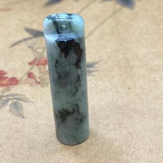 福袋 印鑑 本翡翠 ヒスイ 緑色 誕生日プレゼント 手作り 天然石 男女