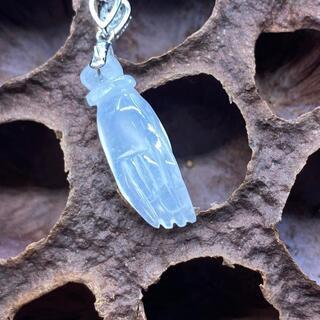ネックレス 雫 本翡翠 氷ヒスイ 誕生日プレゼント 縁起物 手作り 鑑別書有