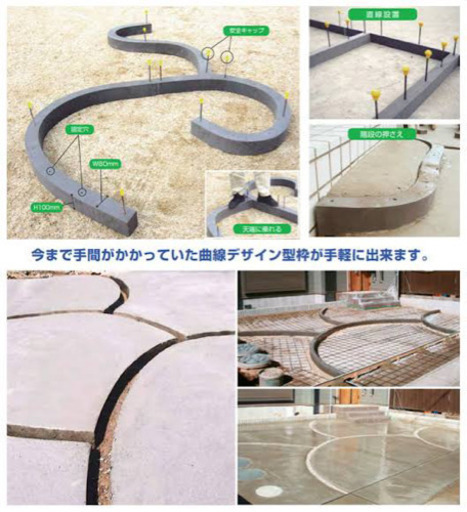 型つむり コンクリート打設の枠 自在スリット型枠