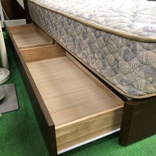 美品【 FranceBed 】フランスベッド 最高級モダン シングルベッド 引出