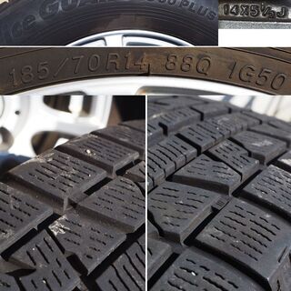値下げ：中古 スタッドレス＋アルミホイール 4本 （日産ノートで
