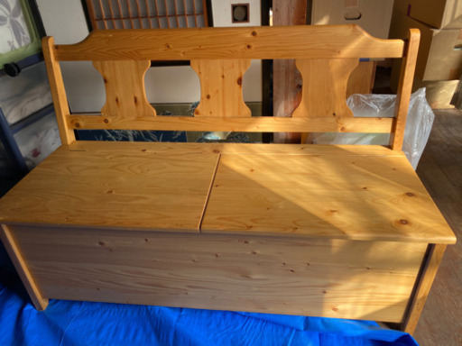 収納木製ベンチ
