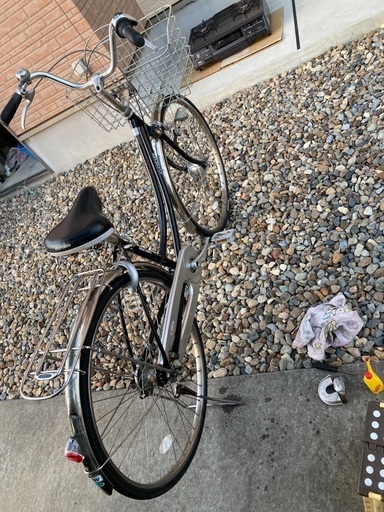 自転車２７インチ　三段変速機　前輪チューブ新品交換